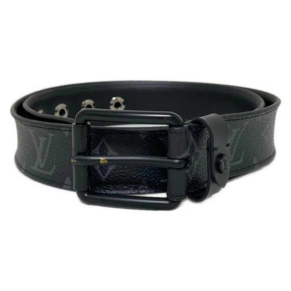 Louis Vuitton Accessories - Authentic LOUIS VUITTON Black Monogram Eclipse Belt br438-122525